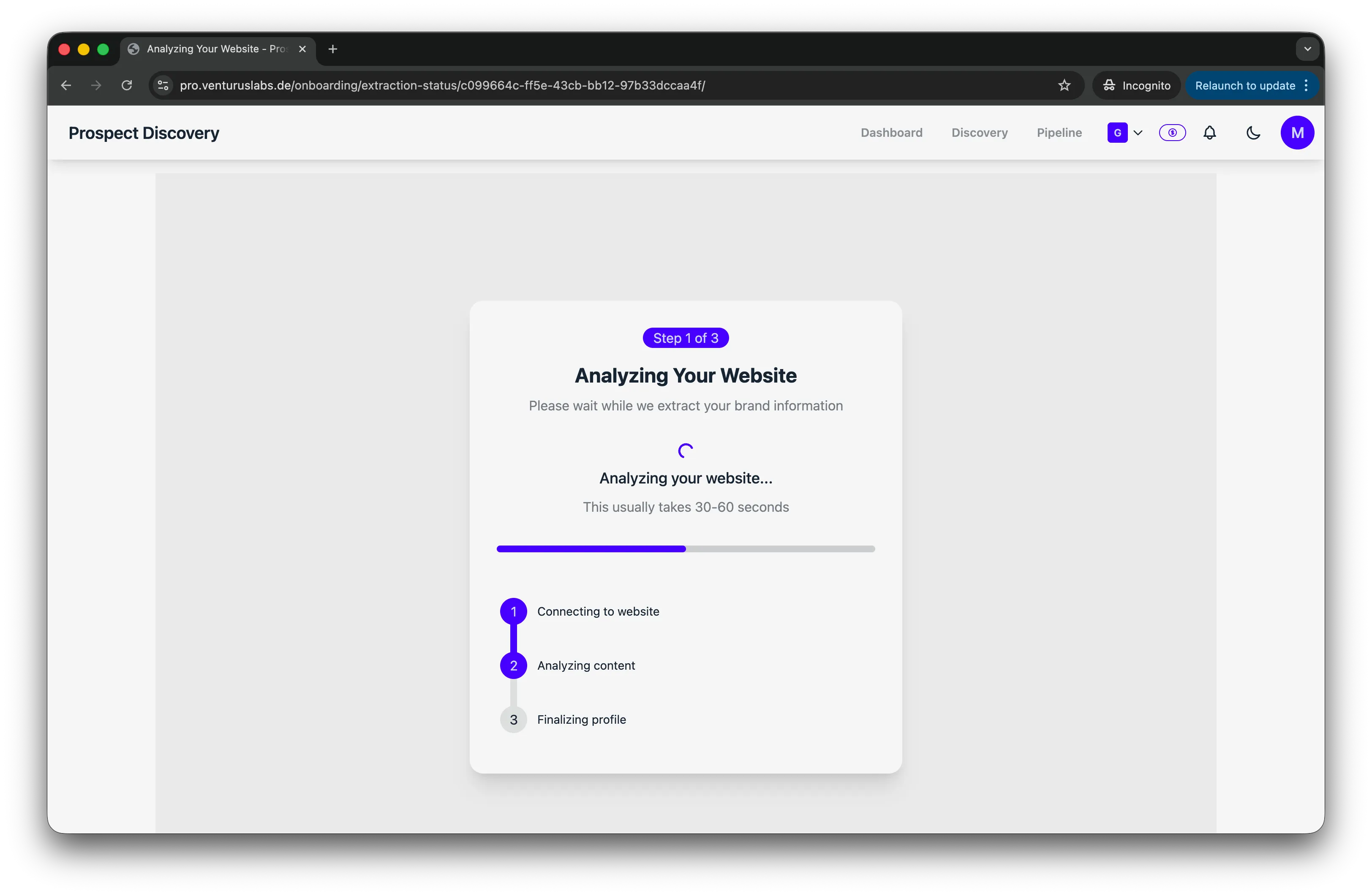 AI analyzing a company website to extract brand information